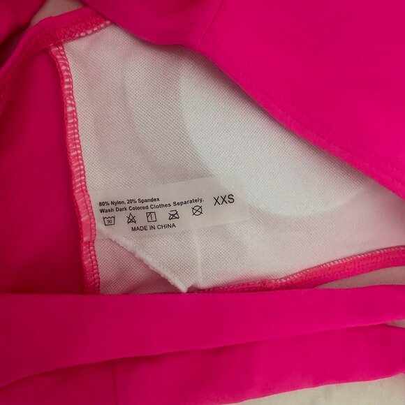 SHEIN Swim Solid Bikini Set Cut-out One Shoulder Top & Bikini Bottom 2 Piece XXS - Picture 5 of 8